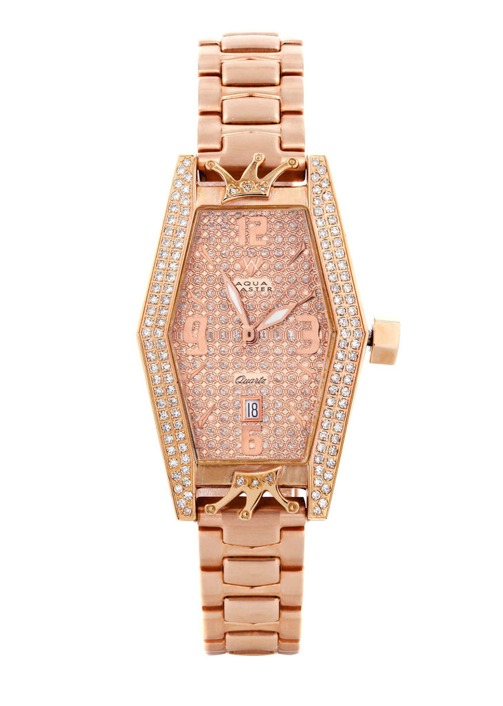 Womens Rose Gold Tone Diamond Watch | Appx 1.5 Carats WOMENS WATCH FROST NYC 