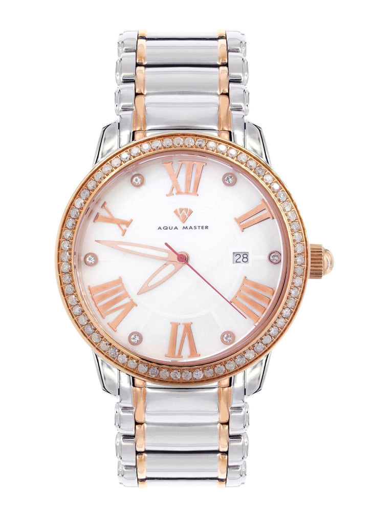 Mens Rose Gold Tone Diamond Watch | Appx. 1.75 Carats MENS GOLD WATCH FROST NYC 