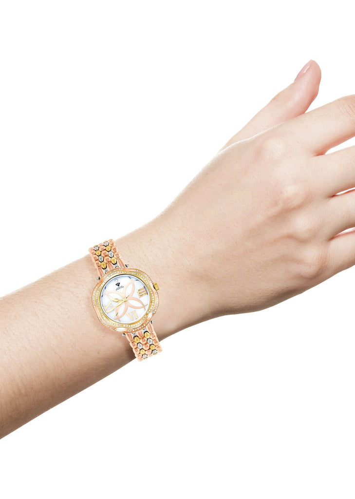 Womens Rose Gold Tone Diamond Watch | Appx 0.86 Carats WOMENS WATCH FROST NYC 