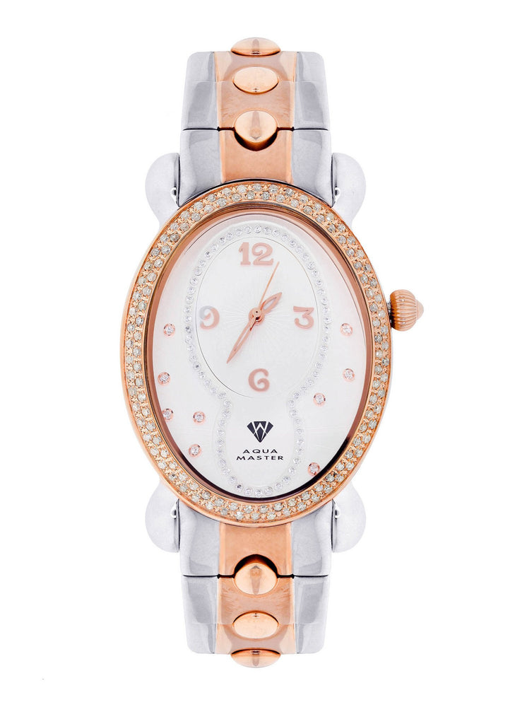 Womens Rose Gold Tone Diamond Watch | Appx 1.01 Carats WOMENS WATCH FROST NYC 