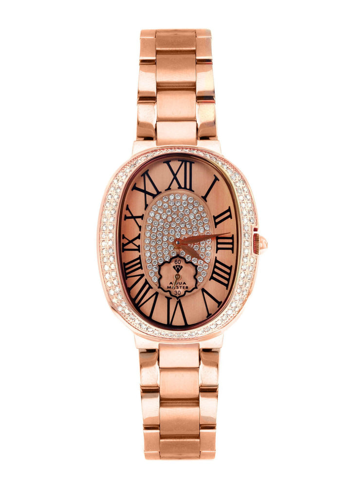 Womens Rose Gold Tone Diamond Watch | Appx 0.7 Carats WOMENS WATCH FROST NYC 
