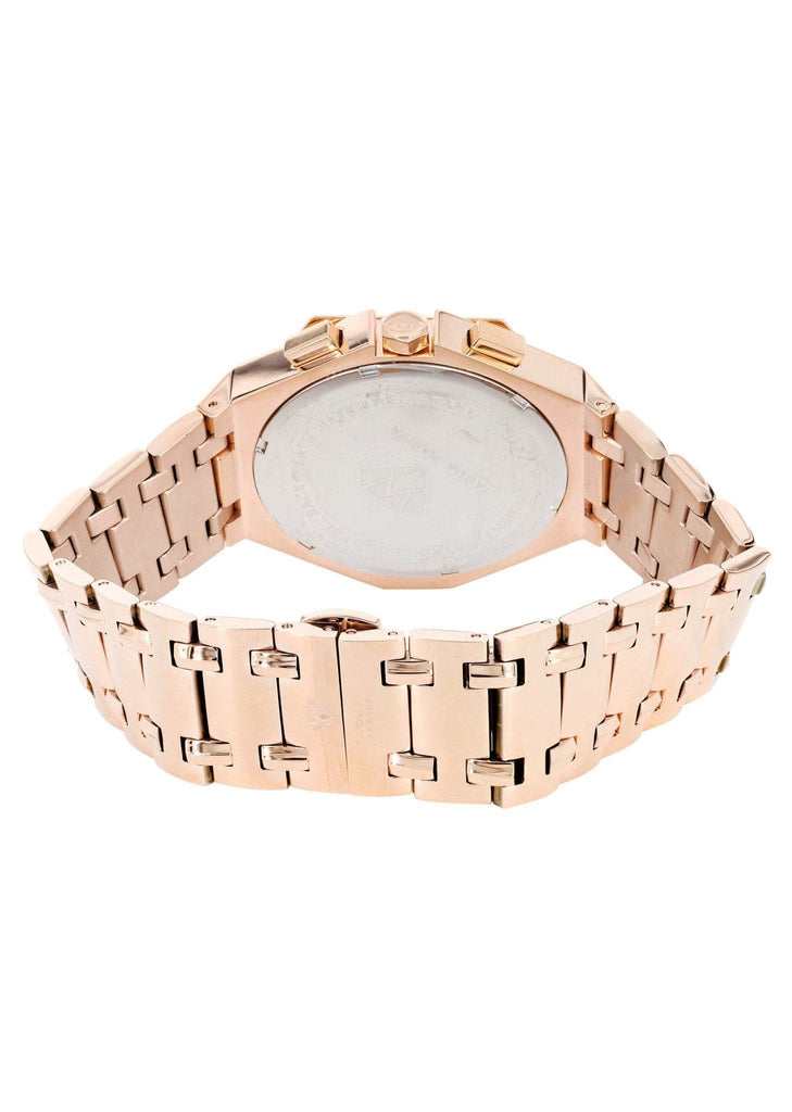 Mens Rose Gold Tone Diamond Watch | Appx. 0.245 Carats MENS GOLD WATCH FROST NYC 