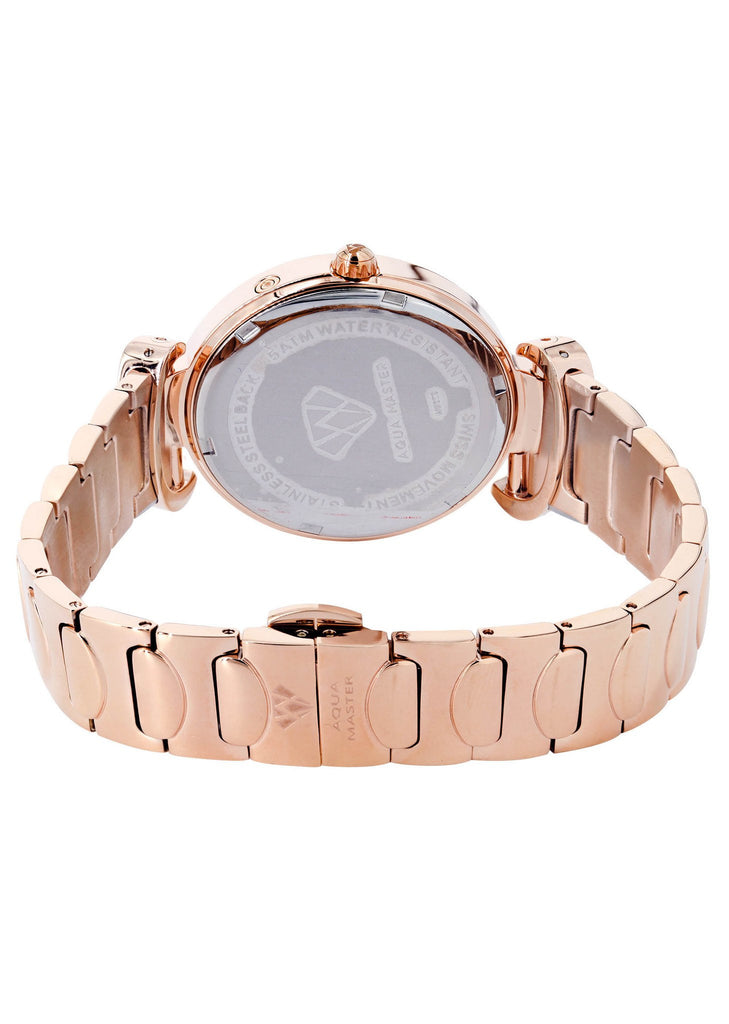 Womens Rose Gold Tone Diamond Watch | Appx 0.15 Carats WOMENS WATCH FROST NYC 