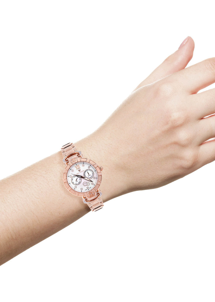 Womens Rose Gold Tone Diamond Watch | Appx 0.15 Carats WOMENS WATCH FROST NYC 