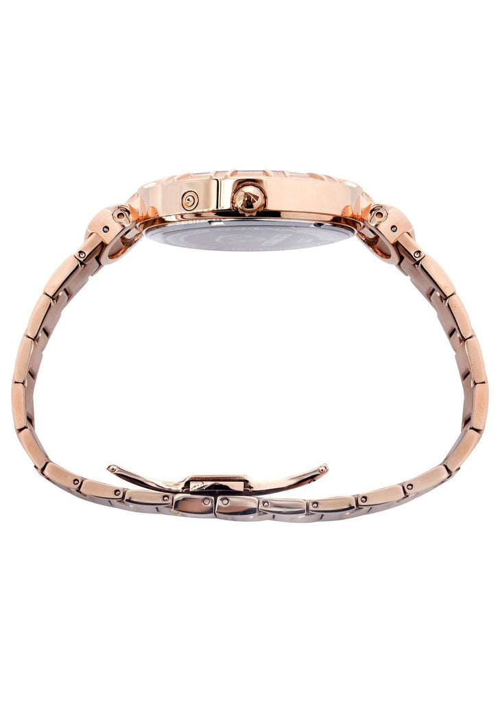 Womens Rose Gold Tone Diamond Watch | Appx 0.15 Carats WOMENS WATCH FROST NYC 