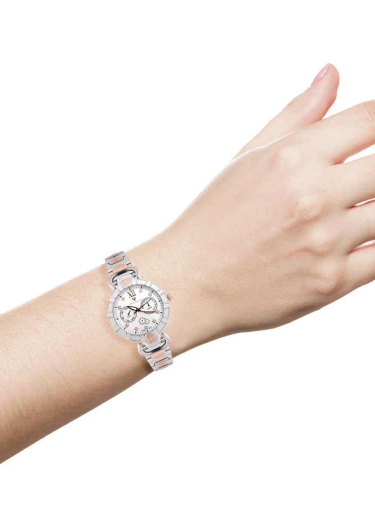 Womens Rose Gold Tone Diamond Watch | Appx 0.14 Carats WOMENS WATCH FROST NYC 