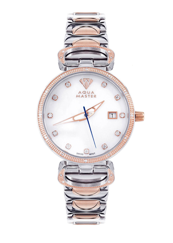 Womens Rose Gold Tone Diamond Watch | Appx 0.31 Carats WOMENS WATCH FROST NYC 