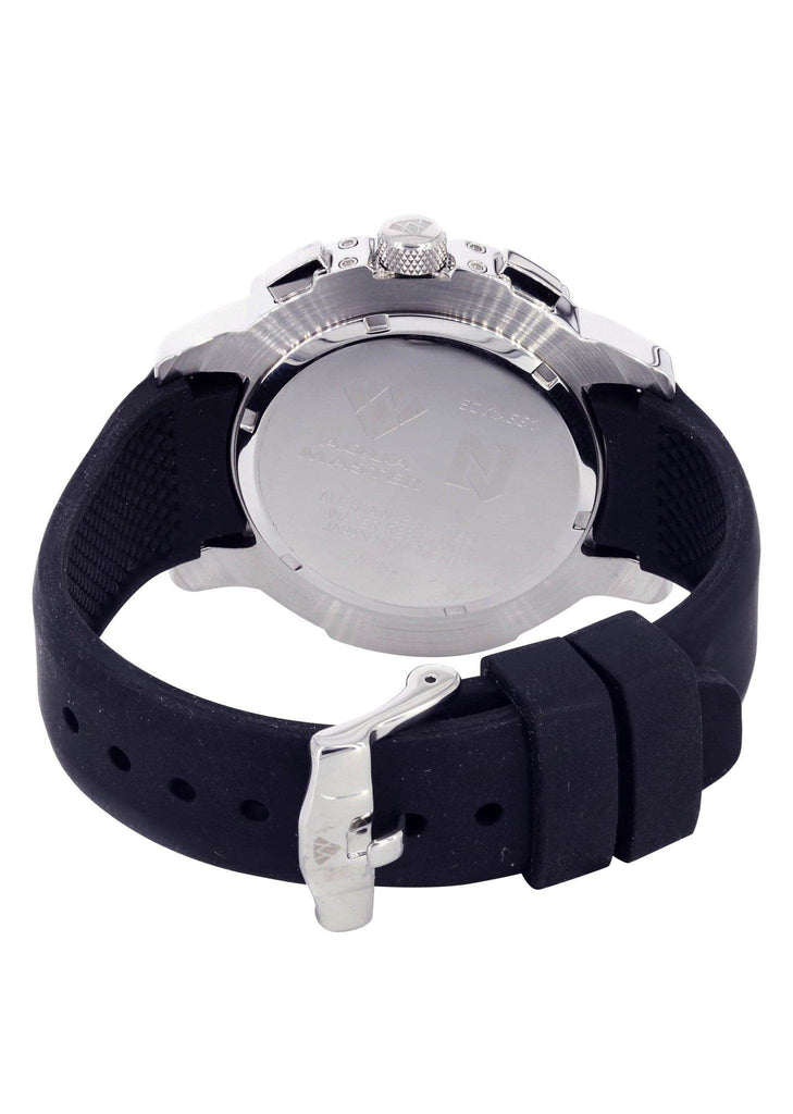 Mens White Gold Tone Diamond Watch | Appx. 0.40 Carats MENS GOLD WATCH FROST NYC 