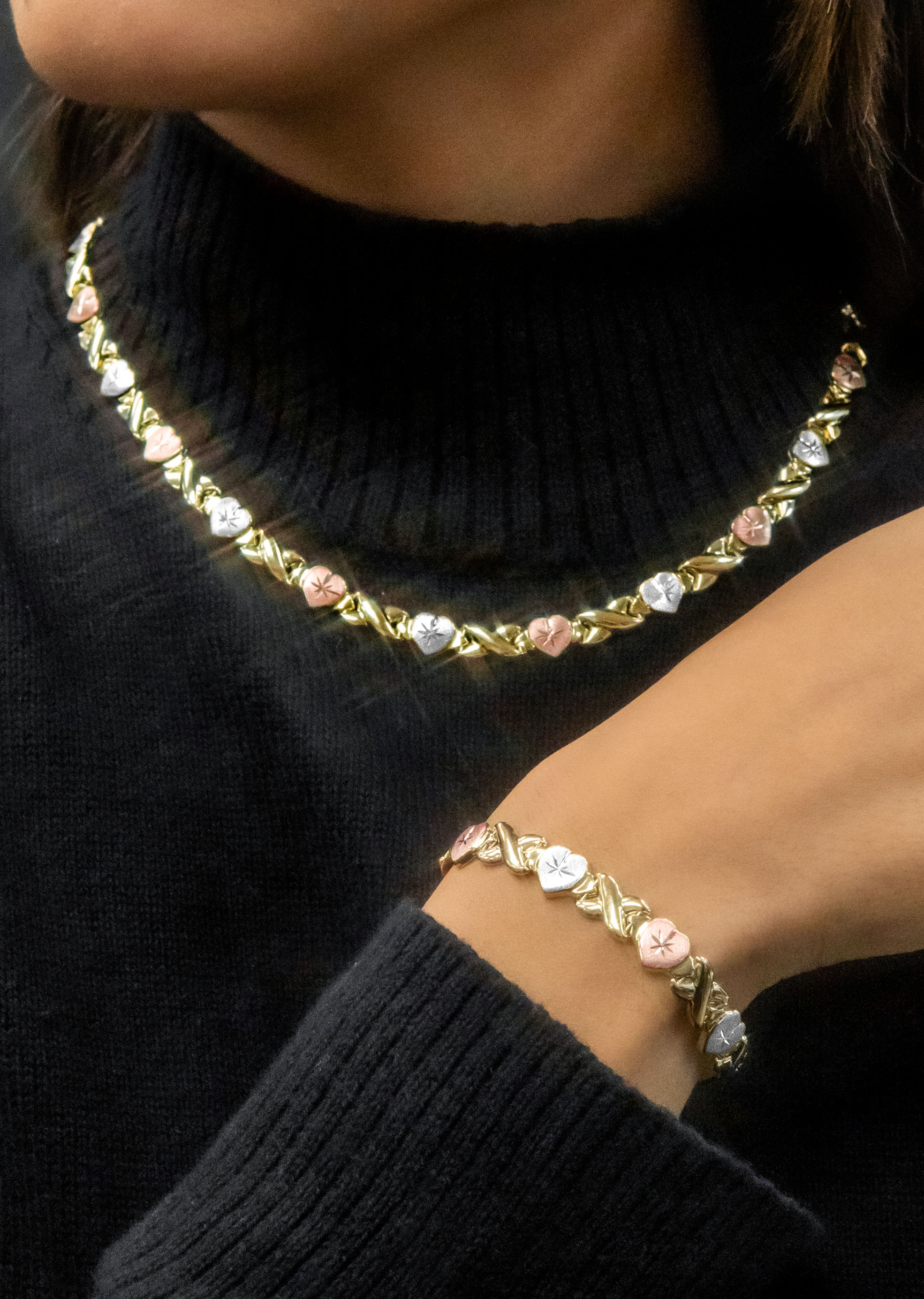 Wedding Necklace Xoxo Chain And Bracelet Set XOXO Tennis Bracelet