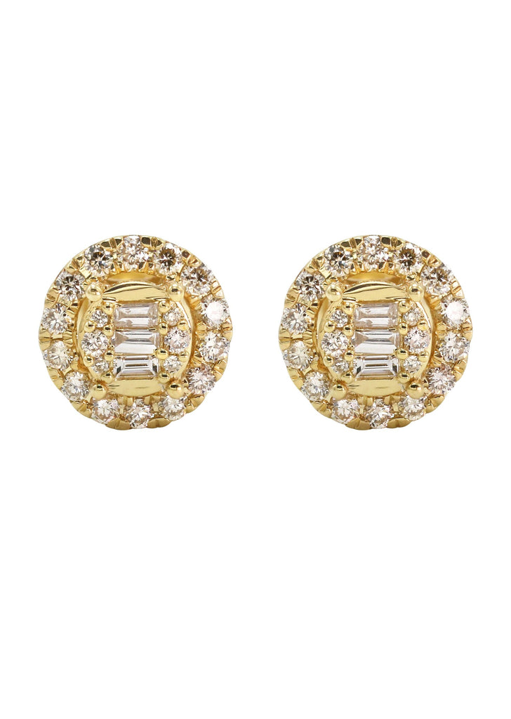 Real gold diamond earrings men's Clearance