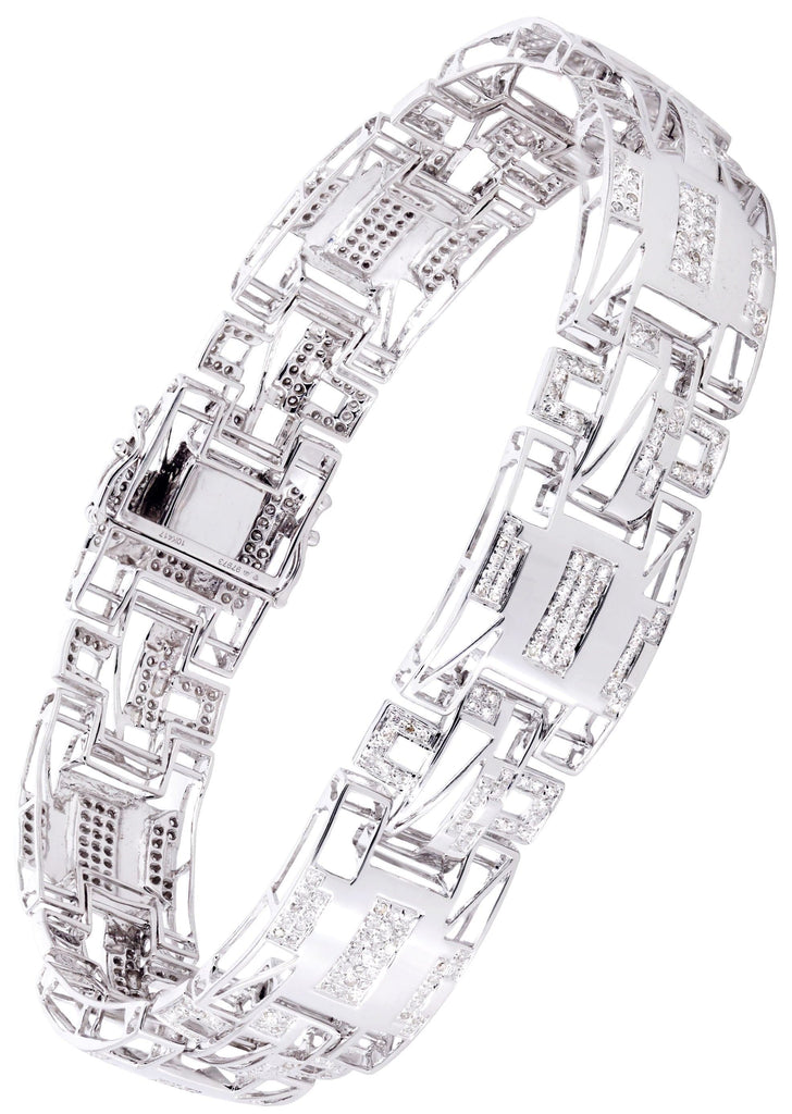 Mens Diamond Bracelet White Gold| 1.85 Carats| 25.78 Grams Men’s Diamond Bracelets FROST NYC 