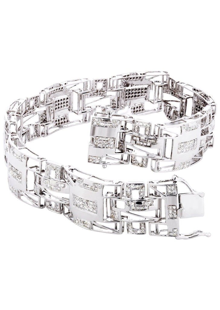 Mens Diamond Bracelet White Gold| 1.85 Carats| 25.78 Grams Men’s Diamond Bracelets FROST NYC 