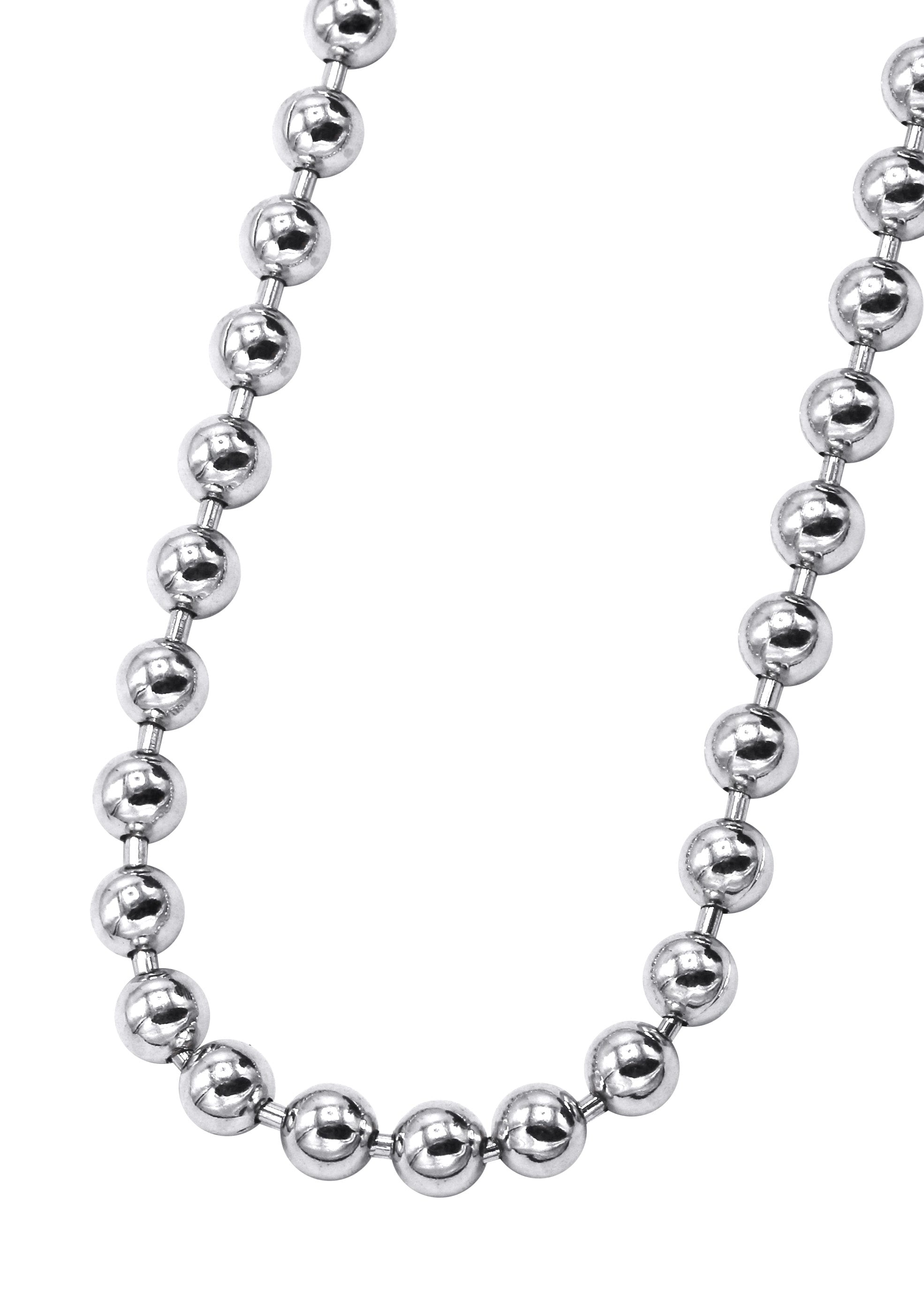 Silver Chain Mens White Chain Ball/Bead Chain