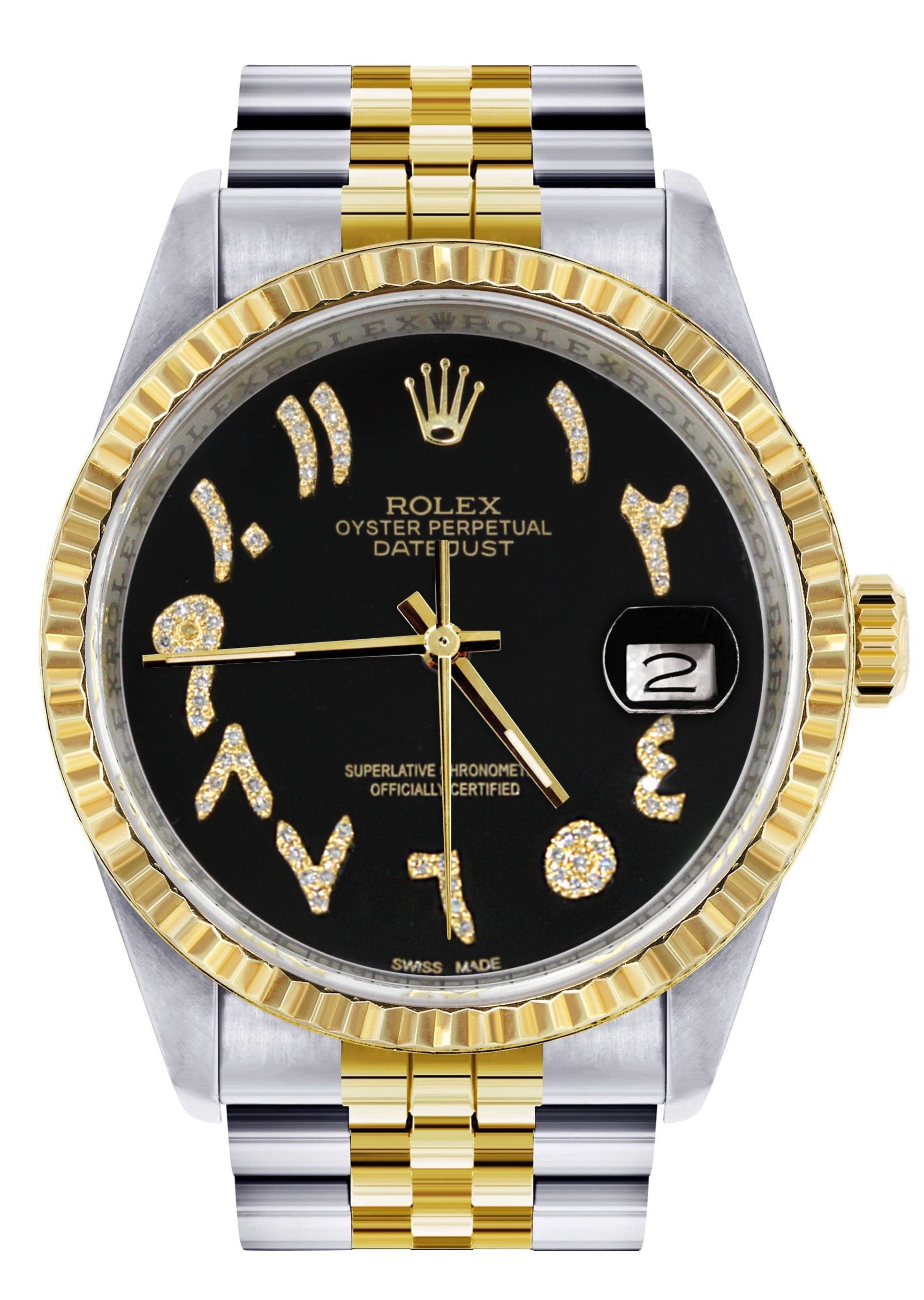 Orologio Da Uomo Rolex Datejust 16233 Bicolore Lunetta Scanalata