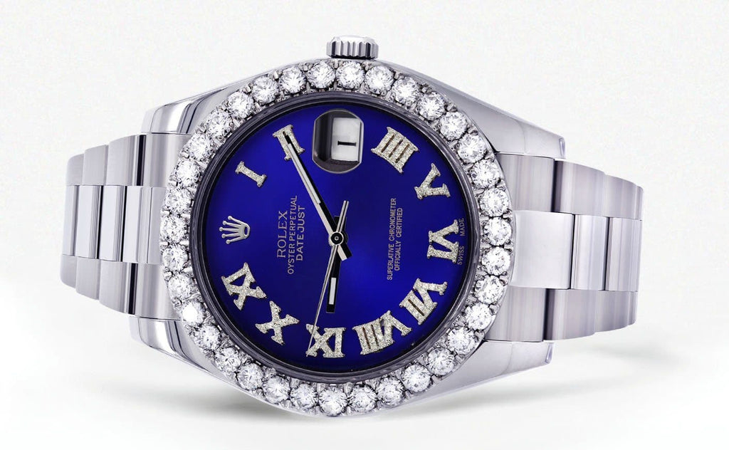 Rolex Datejust II Watch | 41 MM | Custom Blue Roman Dial | Oyster Band CUSTOM ROLEX FrostNYC 