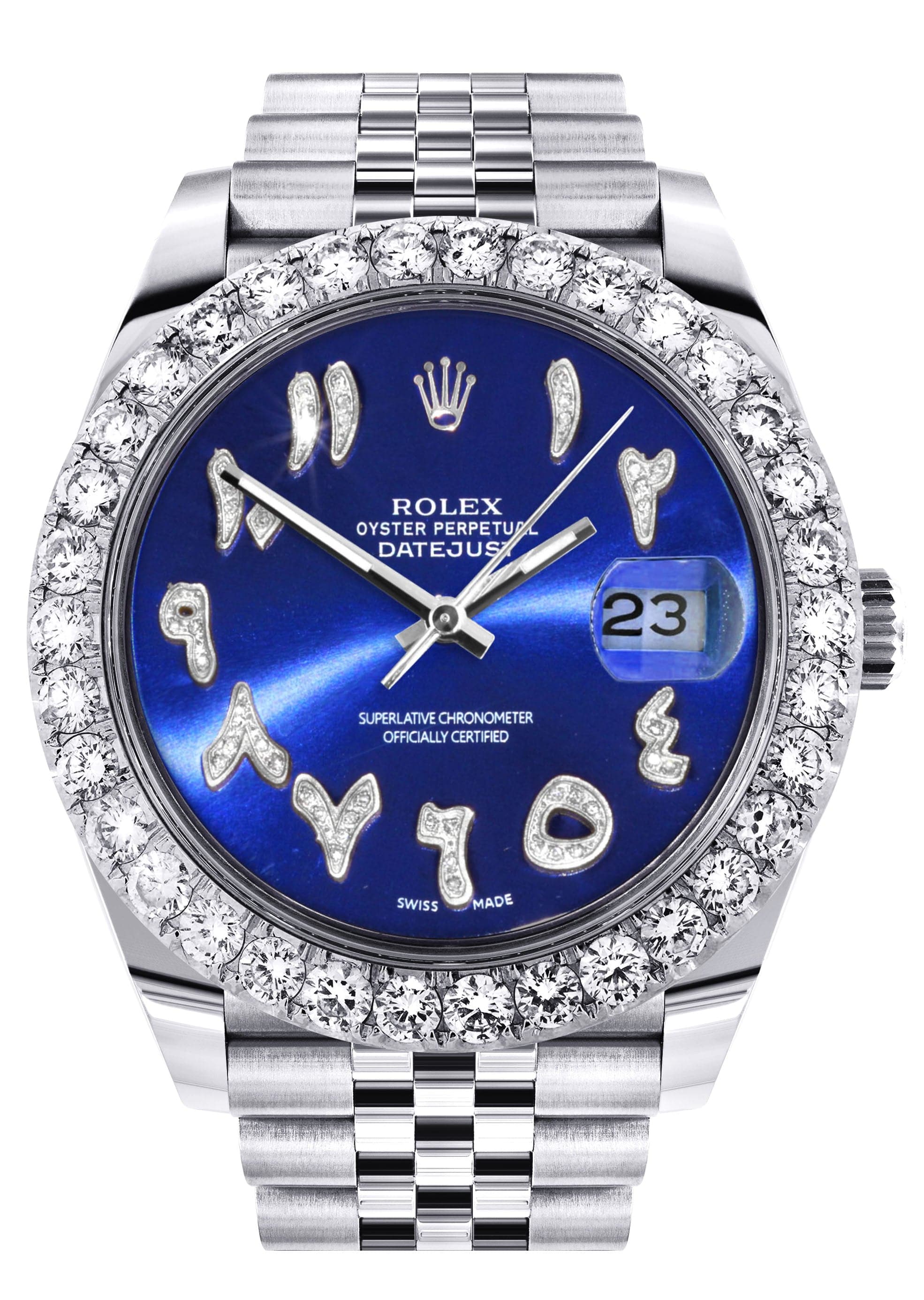 Rolex Datejust II Uhr 41 mm individuelles blaues arabisches