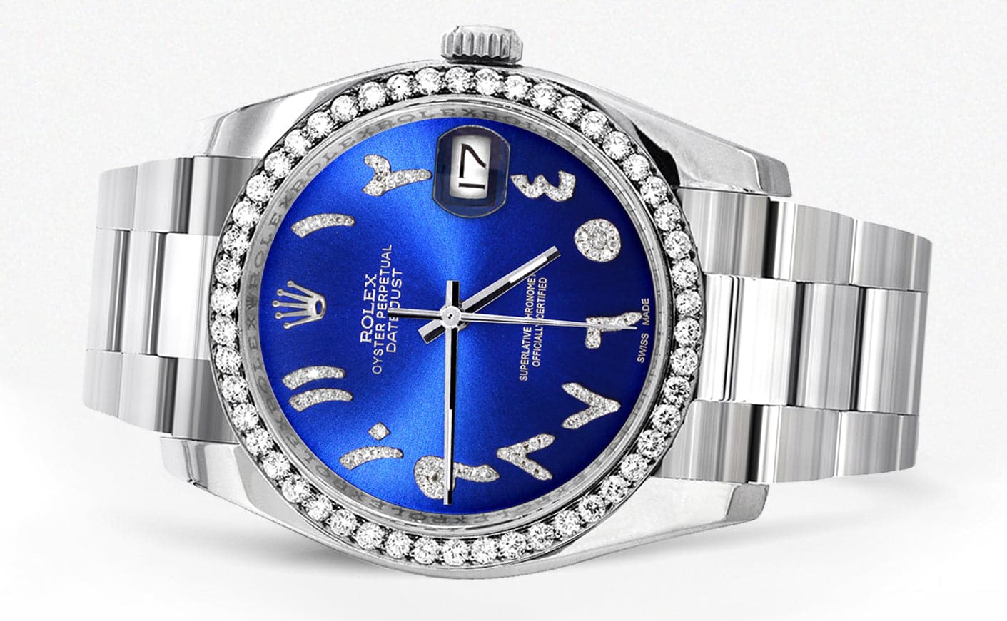 116200 | Rolex Datejust Watch | 36Mm | Blue Arabic Dial | Oyster Band
