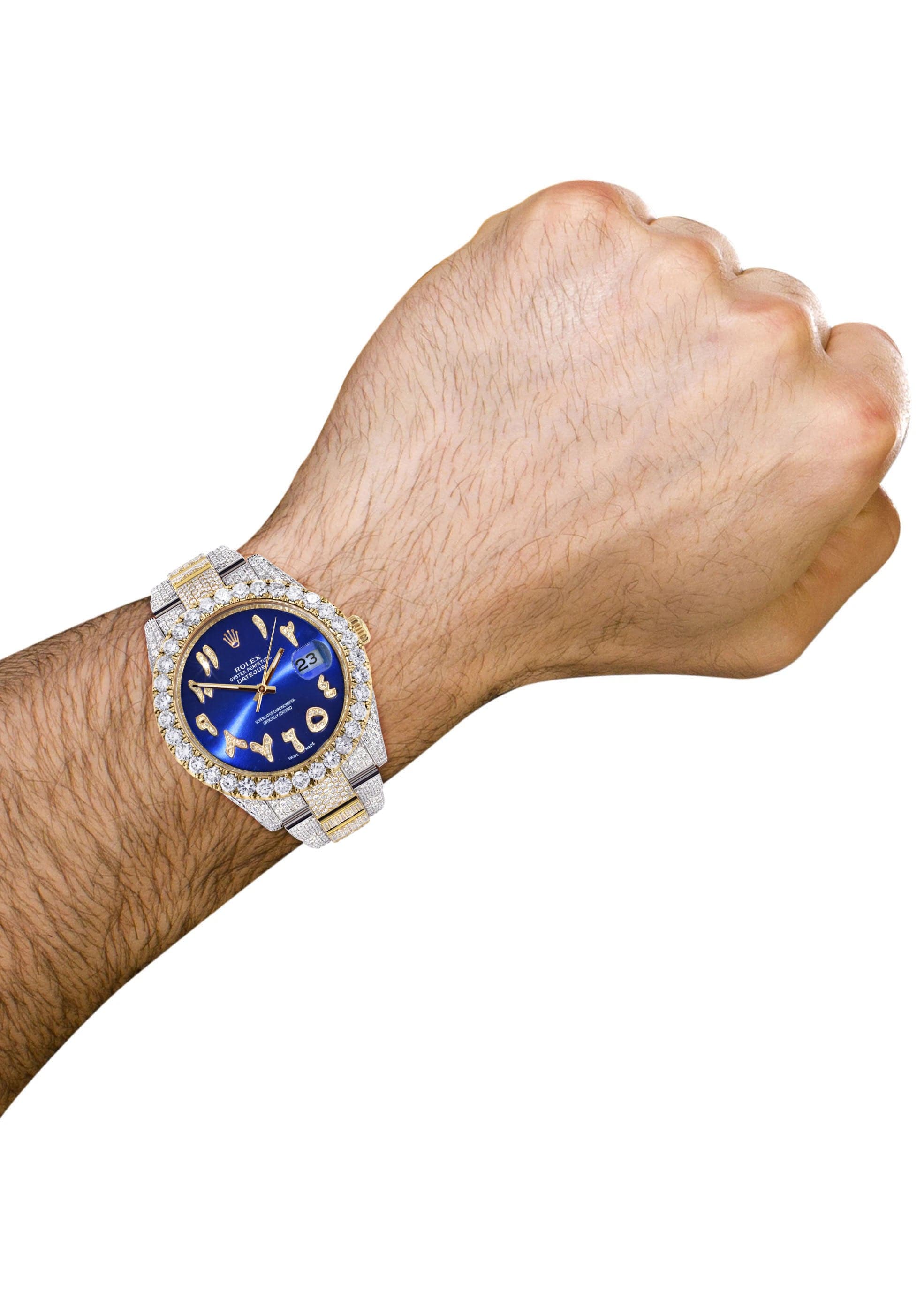 Diamond Iced Out Rolex Datejust 41 | 25 Carats Of Diamonds | Custom Bl