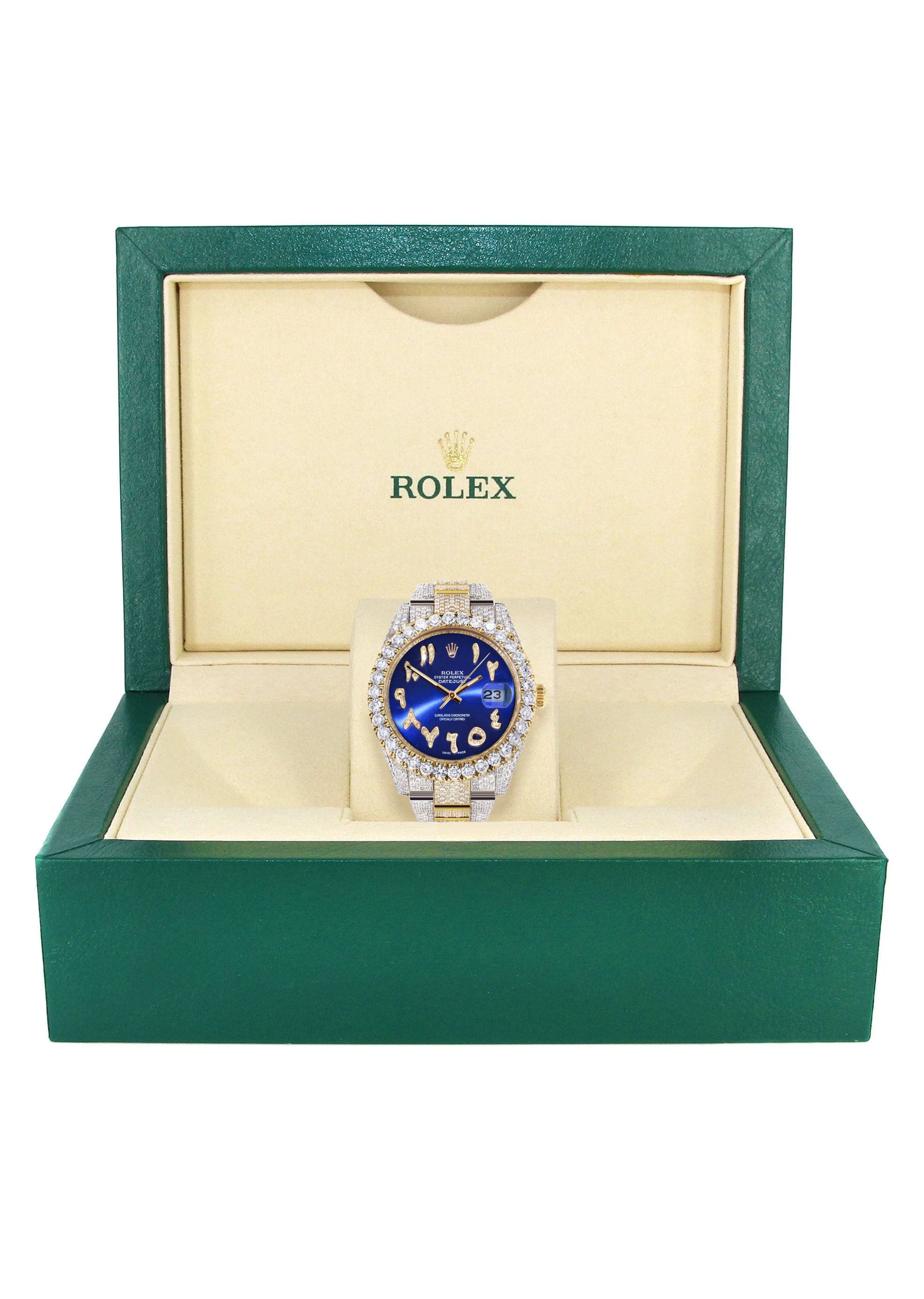 Diamond Iced Out Rolex Datejust 41 | 25 Carats Of Diamonds | Custom Bl