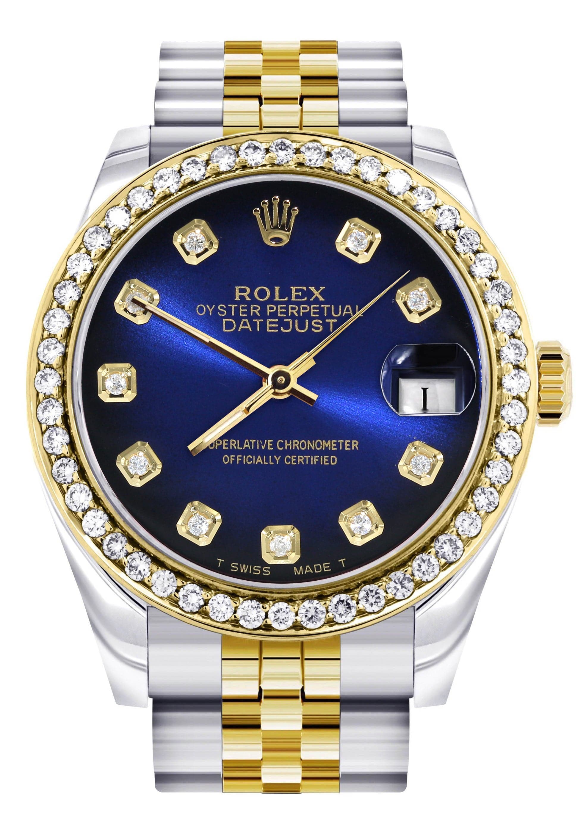 Orologio Rolex Datejust Quadrante Blu Con Brillanti Rolex Datejust