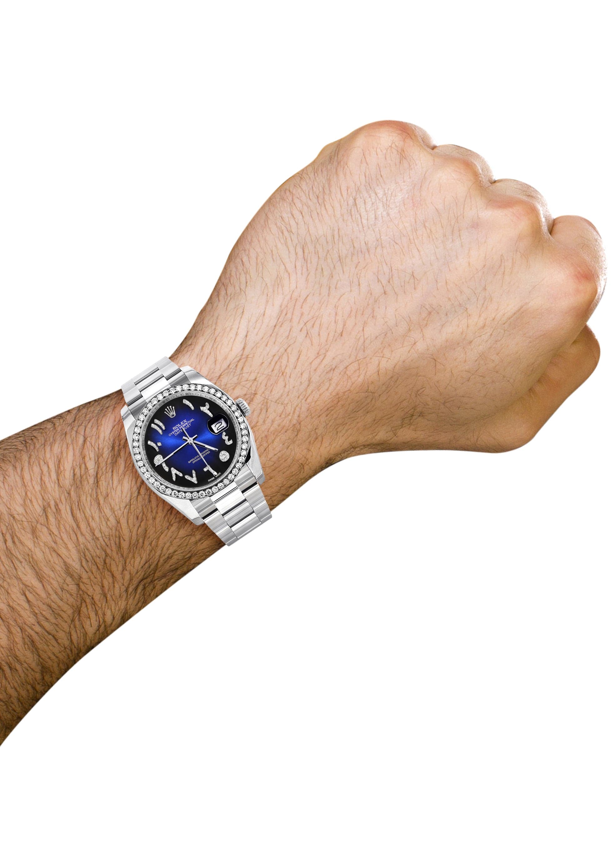 116200 | Rolex Datejust Watch | 36Mm | Blue Black Arabic Dial | Oyster