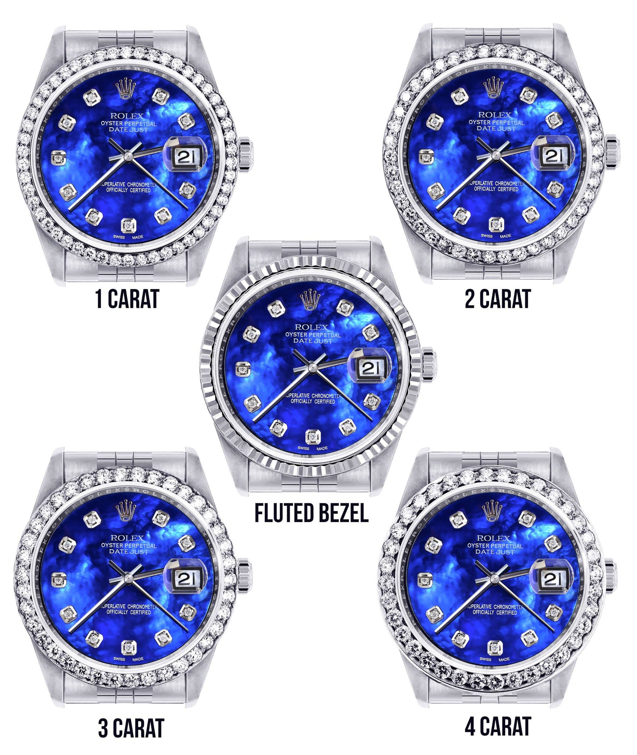 Reloj Rolex Datejust para Hombre 16200 36Mm Esfera Azul Perla