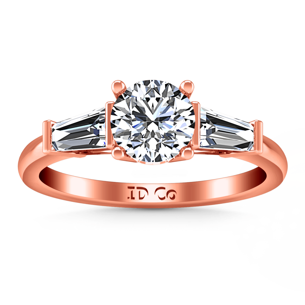 Three Stone Diamond EngagementRing Jenna 14K Rose Gold engagement rings imaginediamonds 