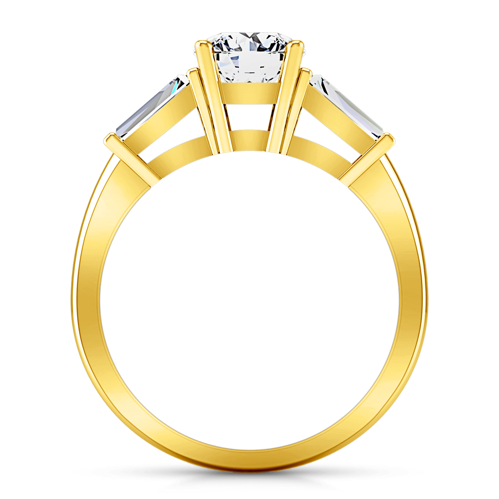 Three Stone Diamond Engagement Ring Jenna 14K Yellow Gold engagement rings imaginediamonds 