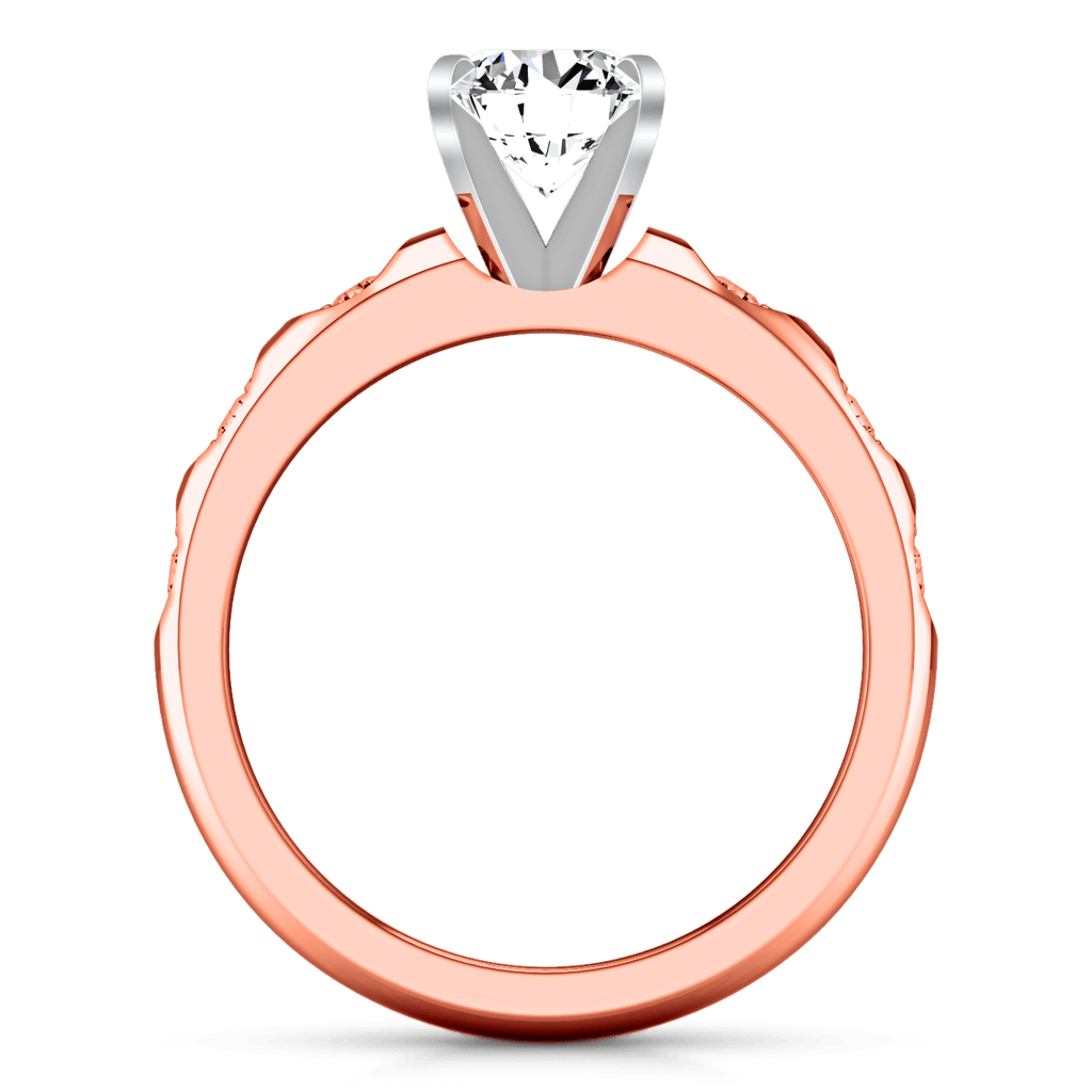 Pave Diamond Engagement Ring Jazz 14K Rose Gold engagement rings imaginediamonds 
