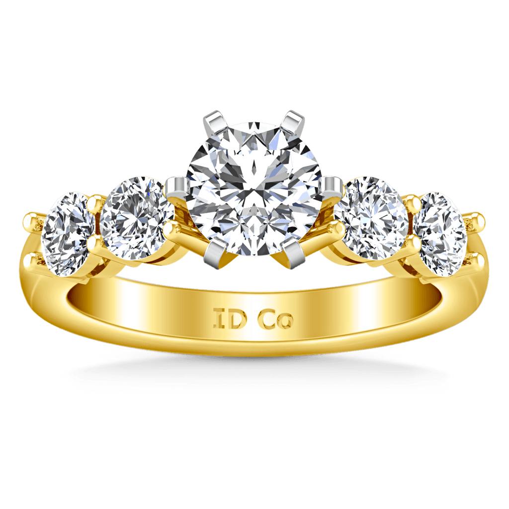 Pave Diamond EngagementRing Journey 14K Yellow Gold engagement rings imaginediamonds 