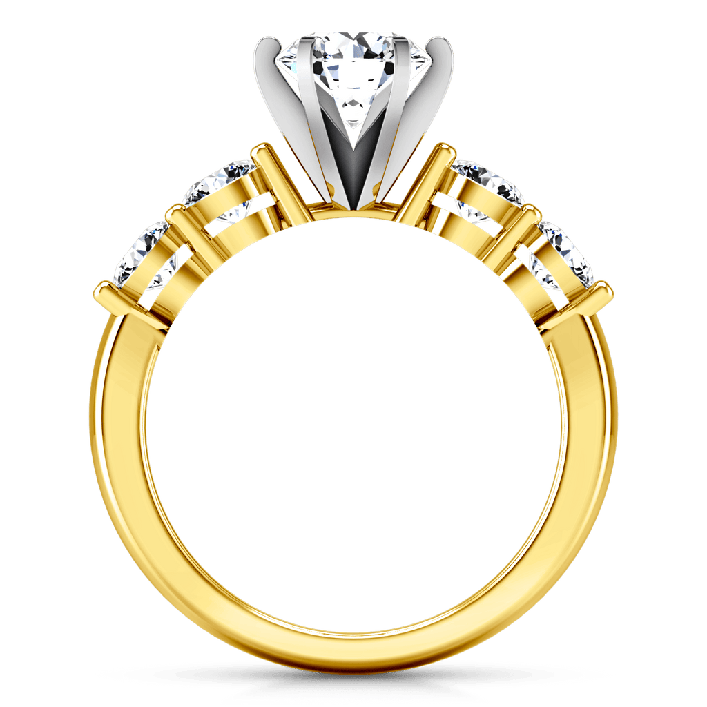 Pave Diamond EngagementRing Journey 14K Yellow Gold engagement rings imaginediamonds 