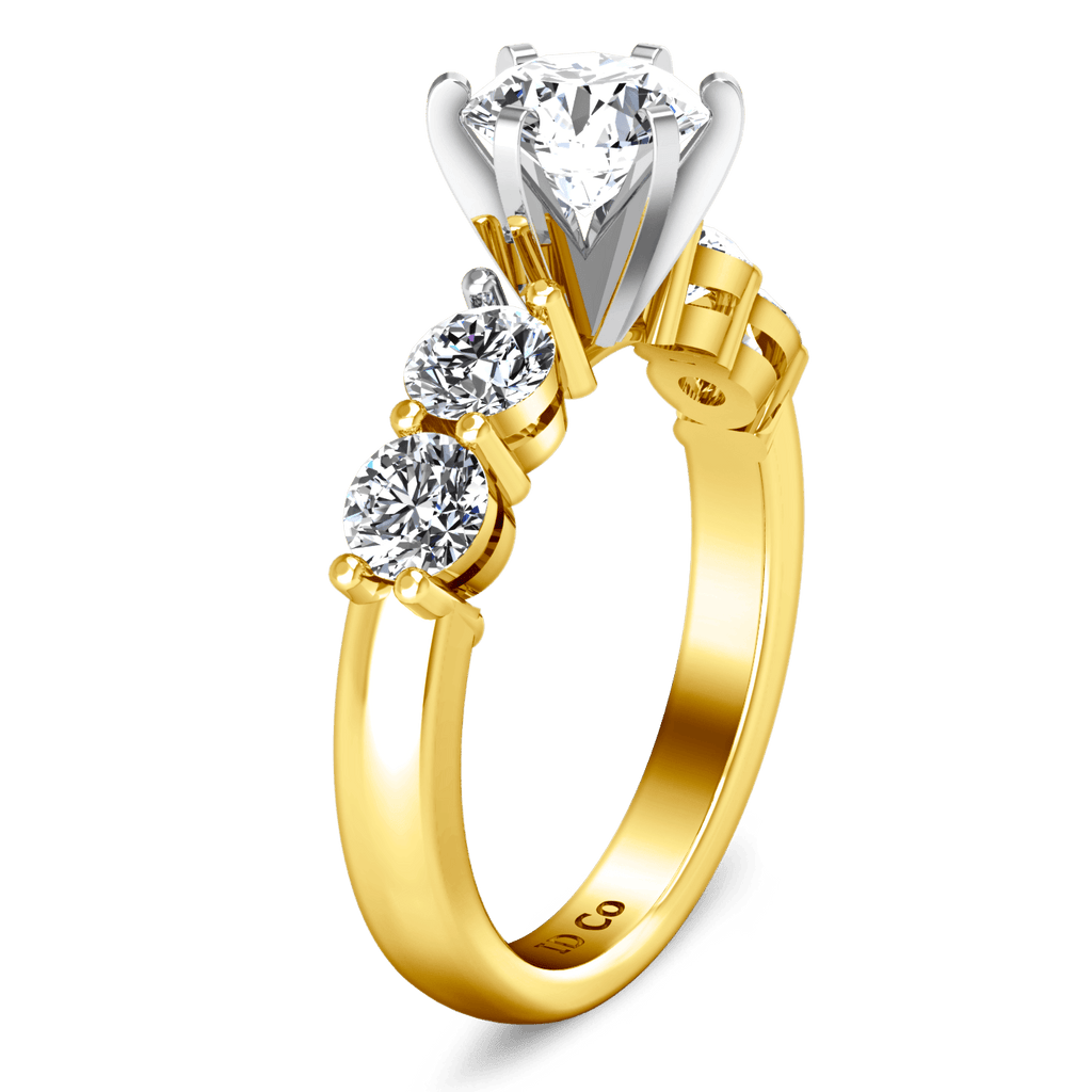 Pave Diamond EngagementRing Journey 14K Yellow Gold engagement rings imaginediamonds 