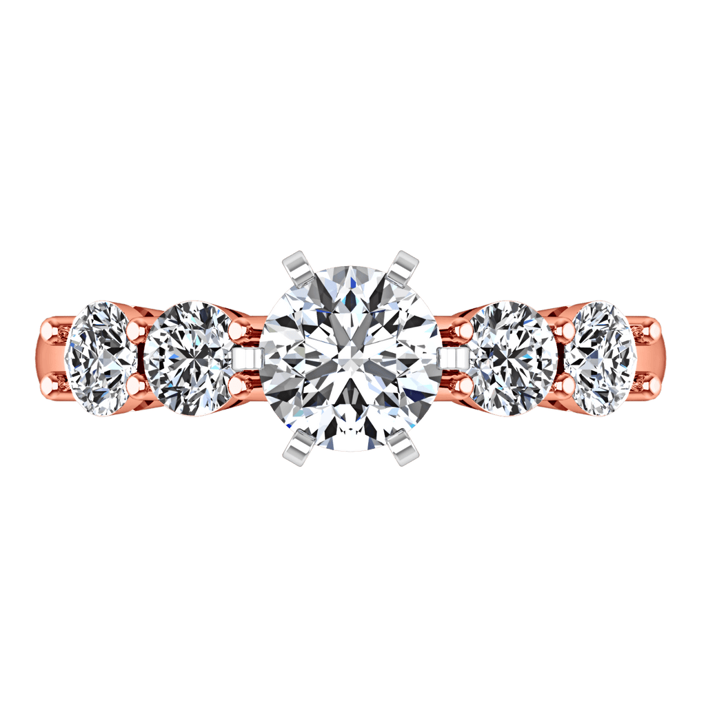 Pave Diamond Engagement Ring Journey 14K Rose Gold engagement rings imaginediamonds 