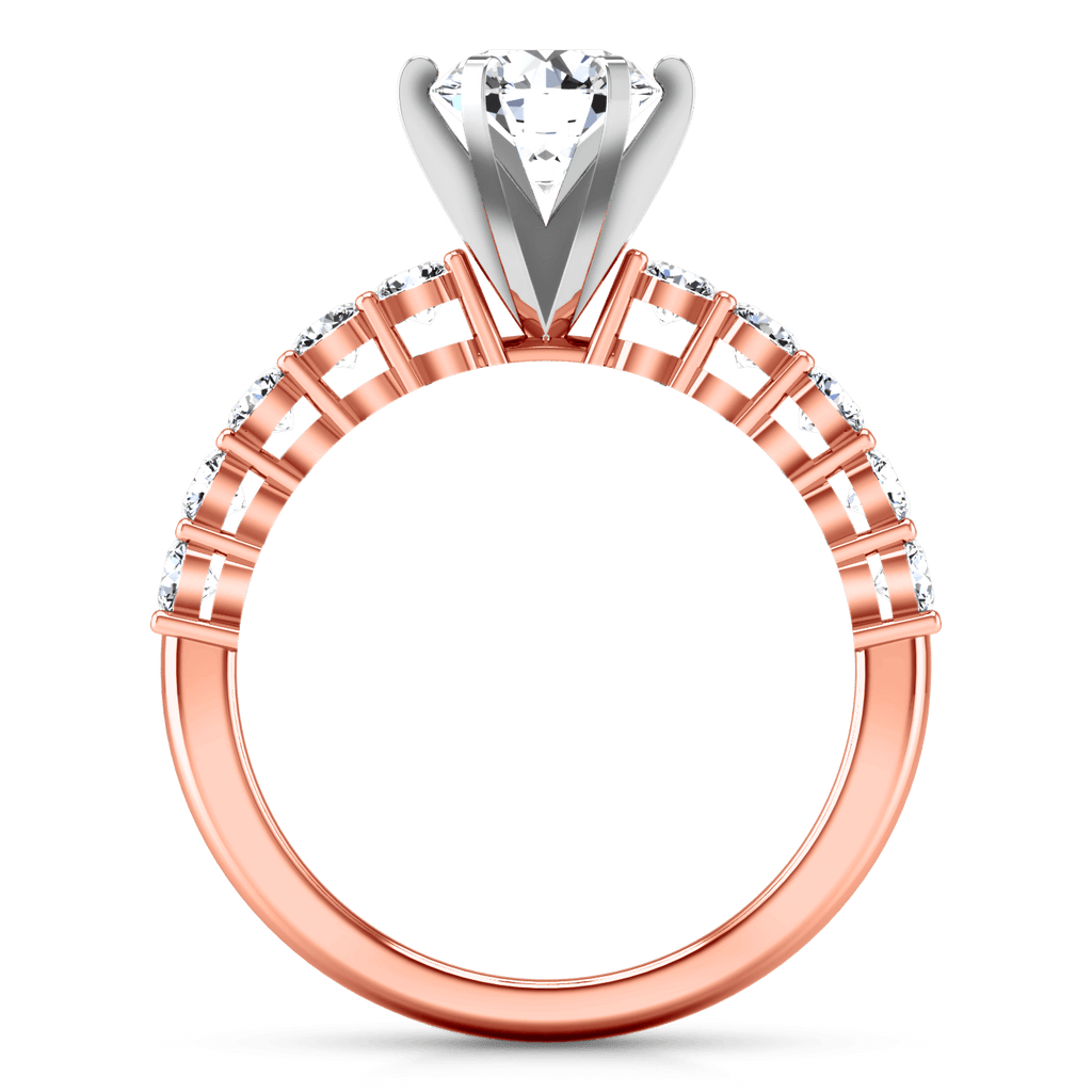 Pave Diamond Engagement Ring Fleur 14K Rose Gold engagement rings imaginediamonds 