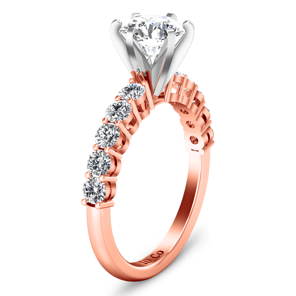 Pave Diamond Engagement Ring Fleur 14K Rose Gold engagement rings imaginediamonds 