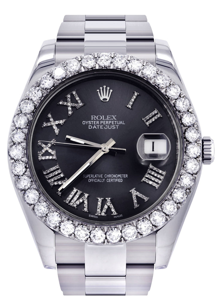 Rolex Datejust II Watch | 41 MM | Custom Grey Roman Dial | Oyster Band CUSTOM ROLEX FrostNYC 
