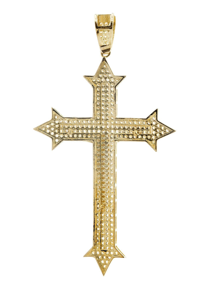 Heavy gold online cross pendant