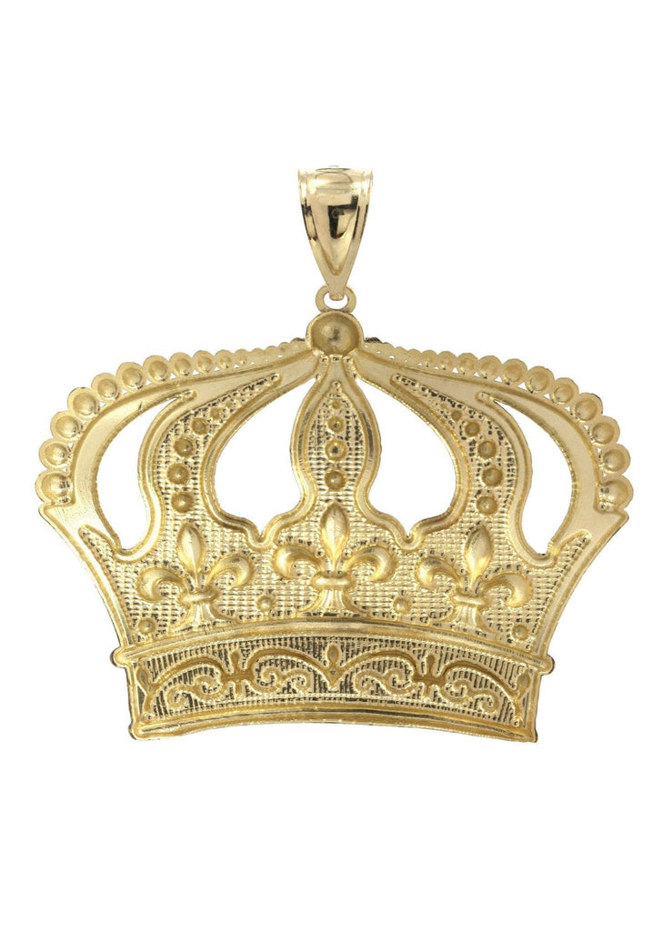 Big Crown 10K Yellow Gold Pendant. | 9.5 Grams MEN'S PENDANTS FROST NYC 