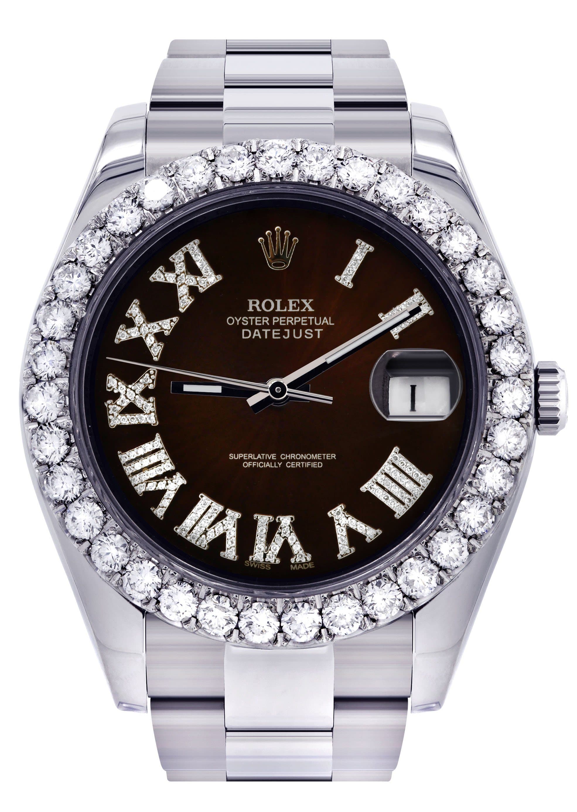Rolex Datejust II Watch 41 MM Custom Black Chocolate Dial Oyster