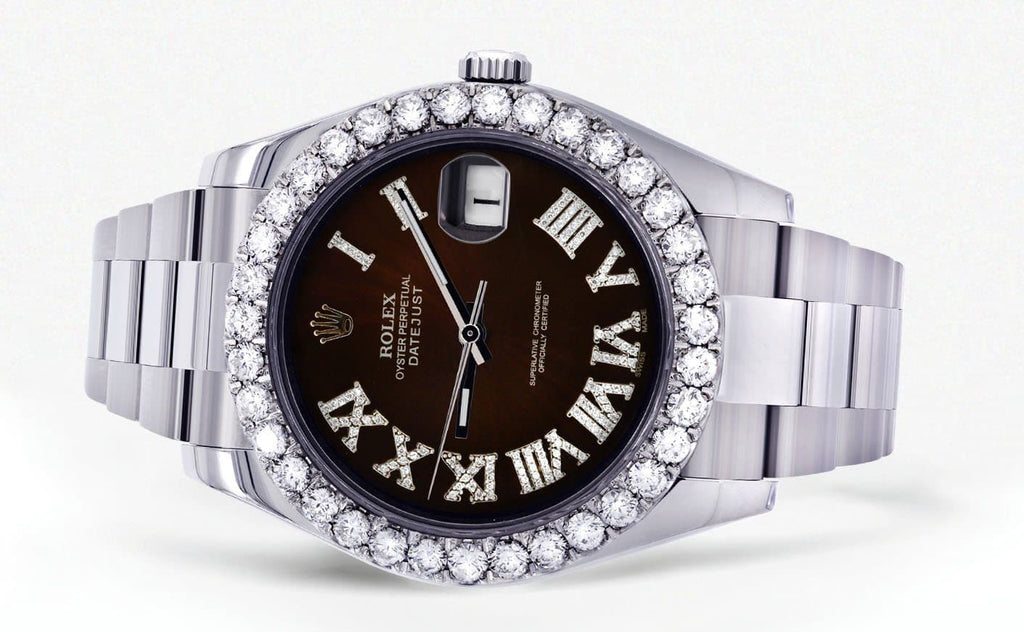Rolex Datejust II Watch | 41 MM | Custom Black Chocolate Dial | Oyster Band CUSTOM ROLEX FrostNYC 
