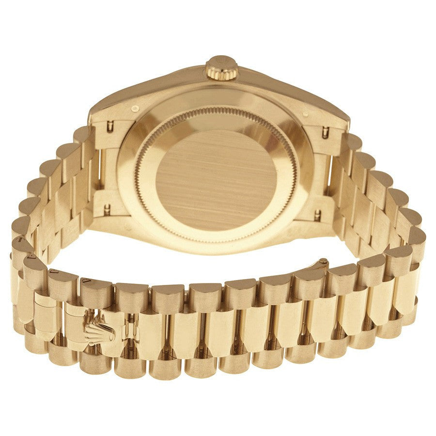 Rolex Day Date 40 Presidential Champagne Diagonal Motif Dial- Index Hour Markers With 4 Carats Of Diamonds WATCHES FROST NYC 