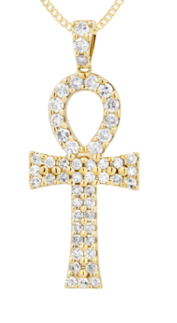 14k yellow gold ankh diamond 1.78 cts FrostNYC 
