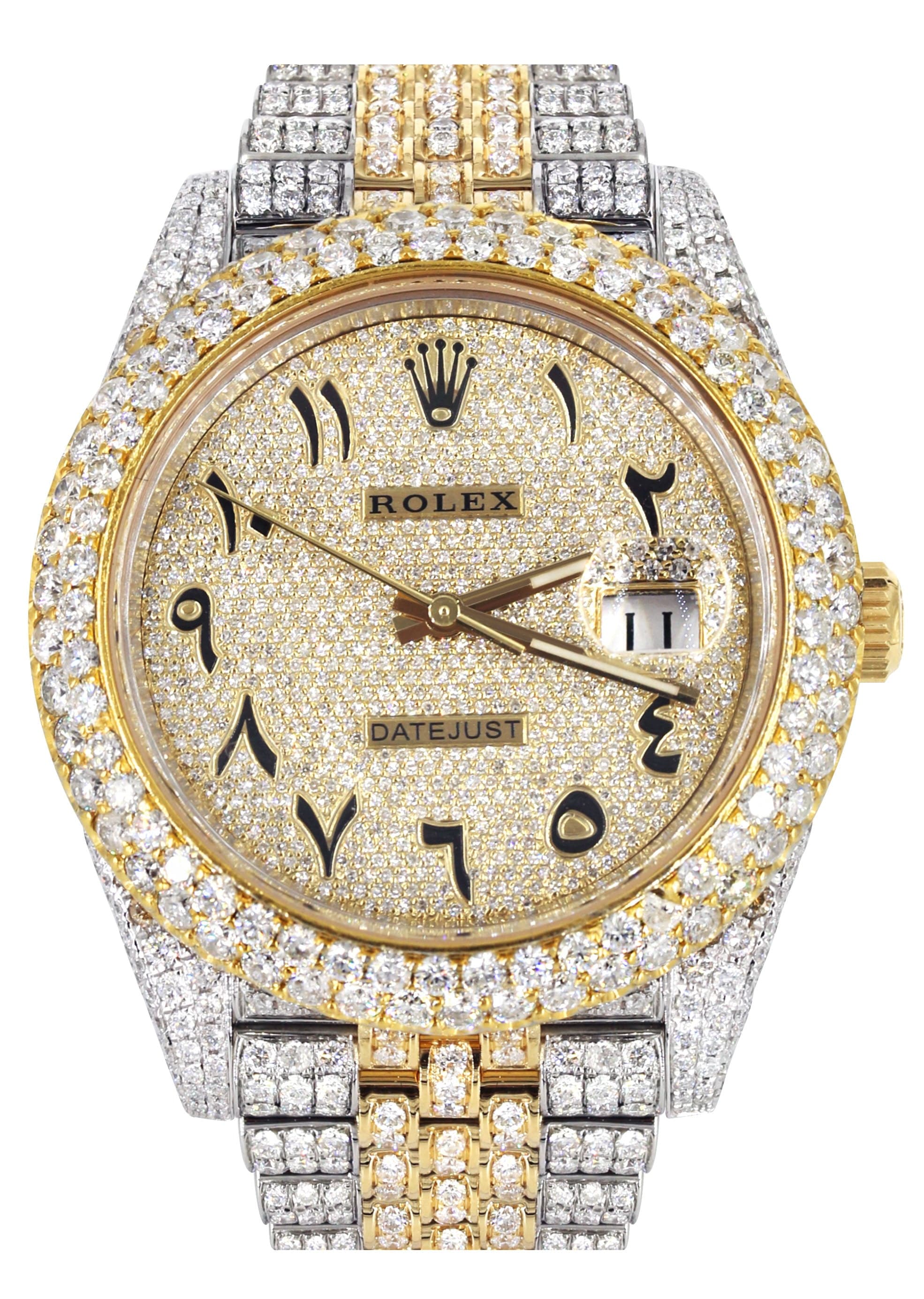 Diamond Iced Out Rolex Datejust 41 25 Karat Diamanten Custom Go
