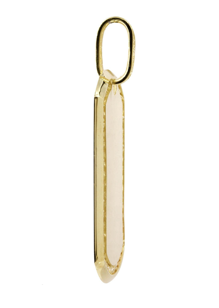 Big Dogtag & Cz 10K Yellow Gold Pendant. | 18.4 Grams MEN'S PENDANTS FROST NYC 