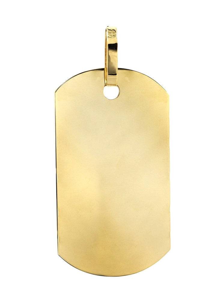 10k gold dog tag best sale pendant
