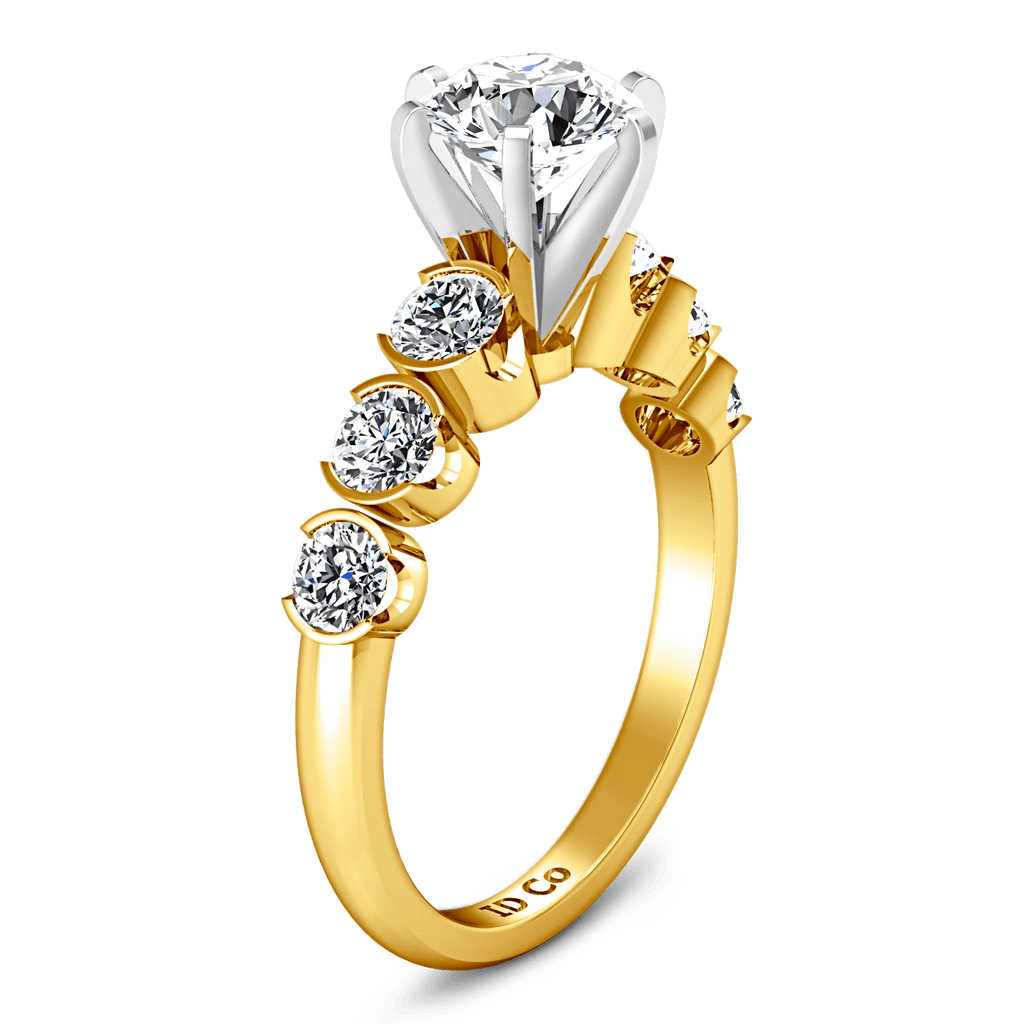 Pave Diamond EngagementRing Karen 14K Yellow Gold engagement rings imaginediamonds 