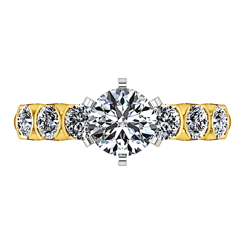 Pave Diamond EngagementRing Karen 14K Yellow Gold engagement rings imaginediamonds 