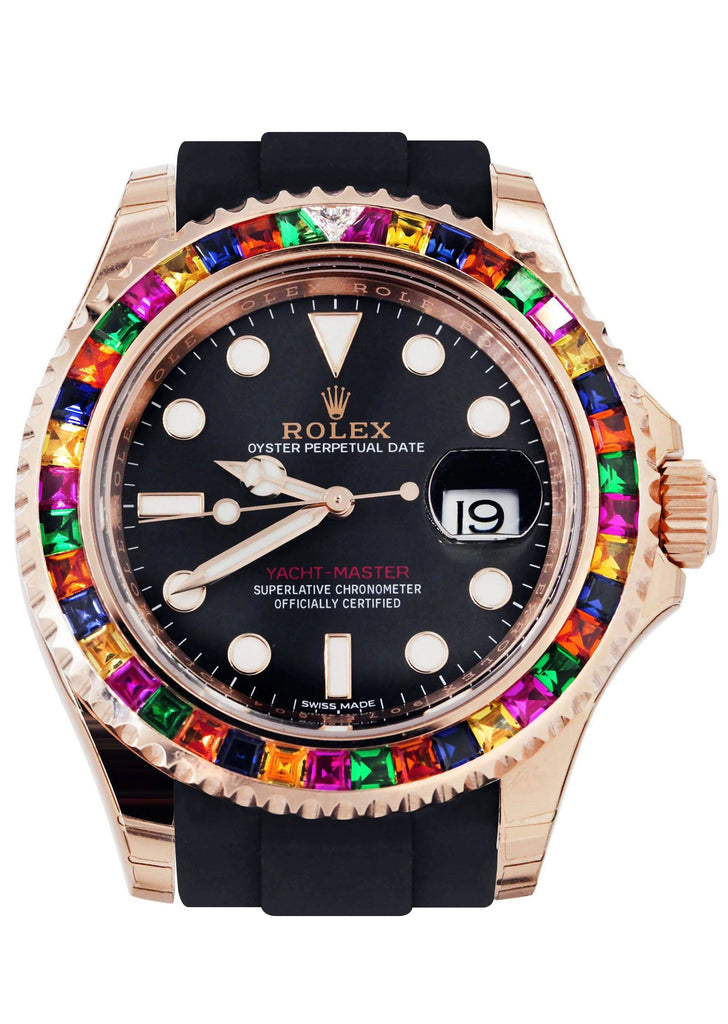 Bezel Rose Gold Yachtmaster Rolex Yacht Master 18K Rose Gold
