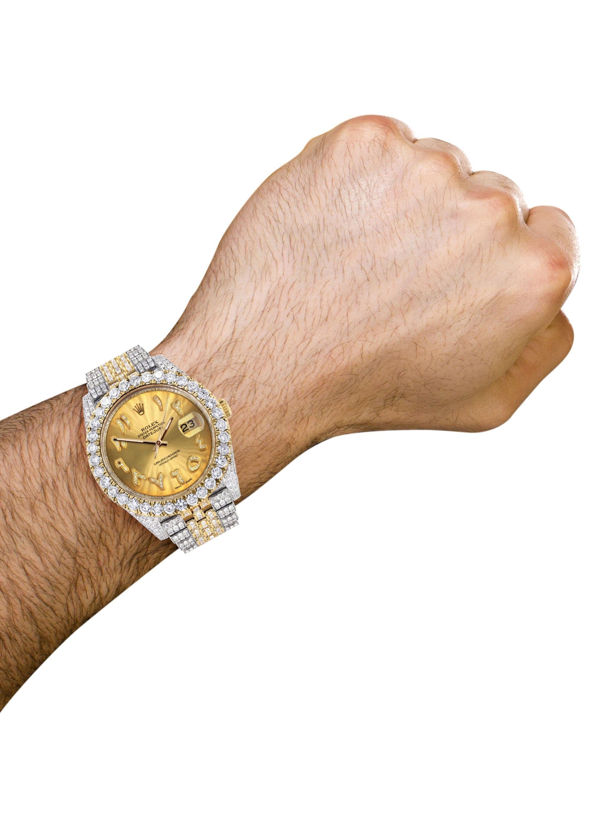 ☆diamond★さま専用ページ Diamond Iced Out Rolex Datejust 41 | 25 Carats Of Diamonds | Custom Go