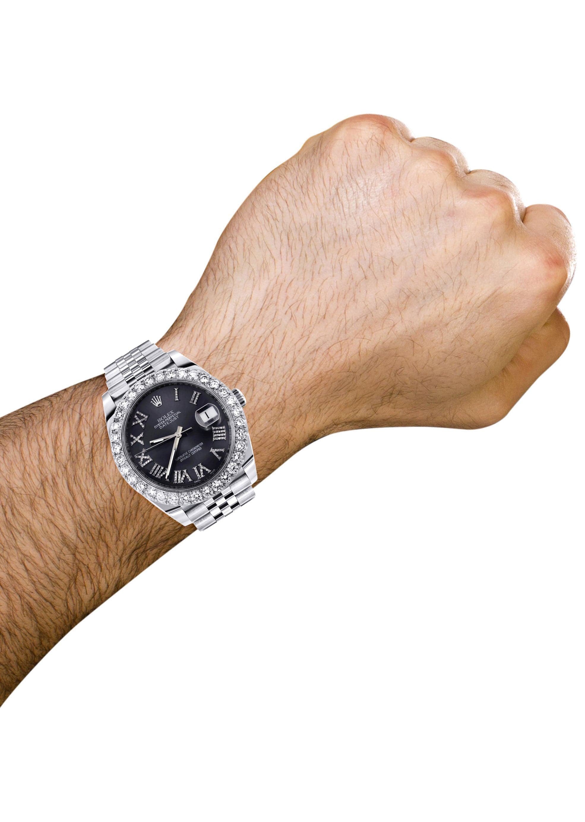 Relógio Rolex Datejust 41 | 41Mm | Diamante Romano De Grafite